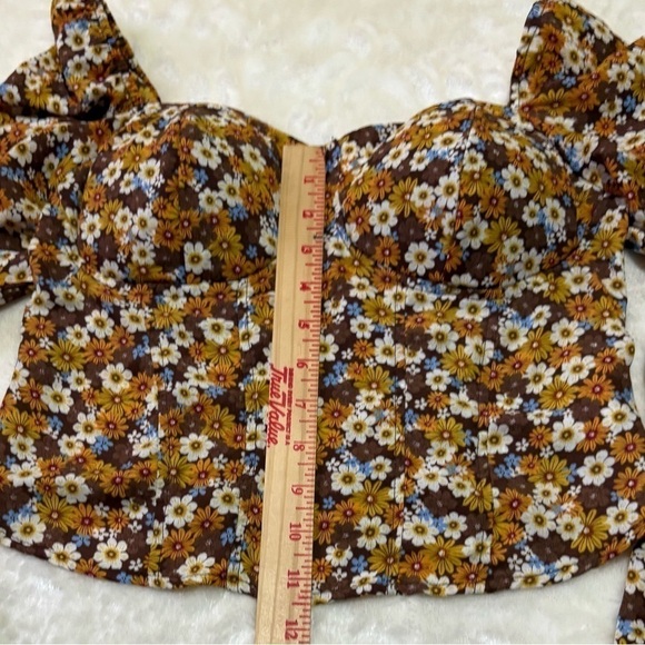 Baby Doll Sweetheart Neckline Off/On The Shoulder Sleeves CottageCore BoHo sz M - Picture 5 of 10